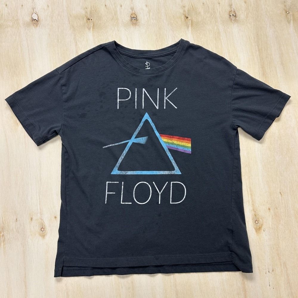 Pink‎ Floyd Shirt Youth XL 14-16 Black Prism Dark Side Graphic Band Tee T-Shirt
